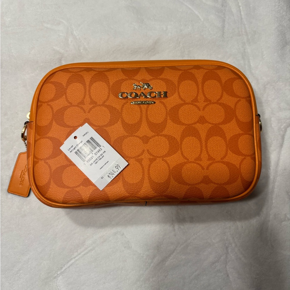 Coach Signature Orange Jamie Camera Bag
